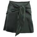 European Women's High Waist Slit Irregular Skirt