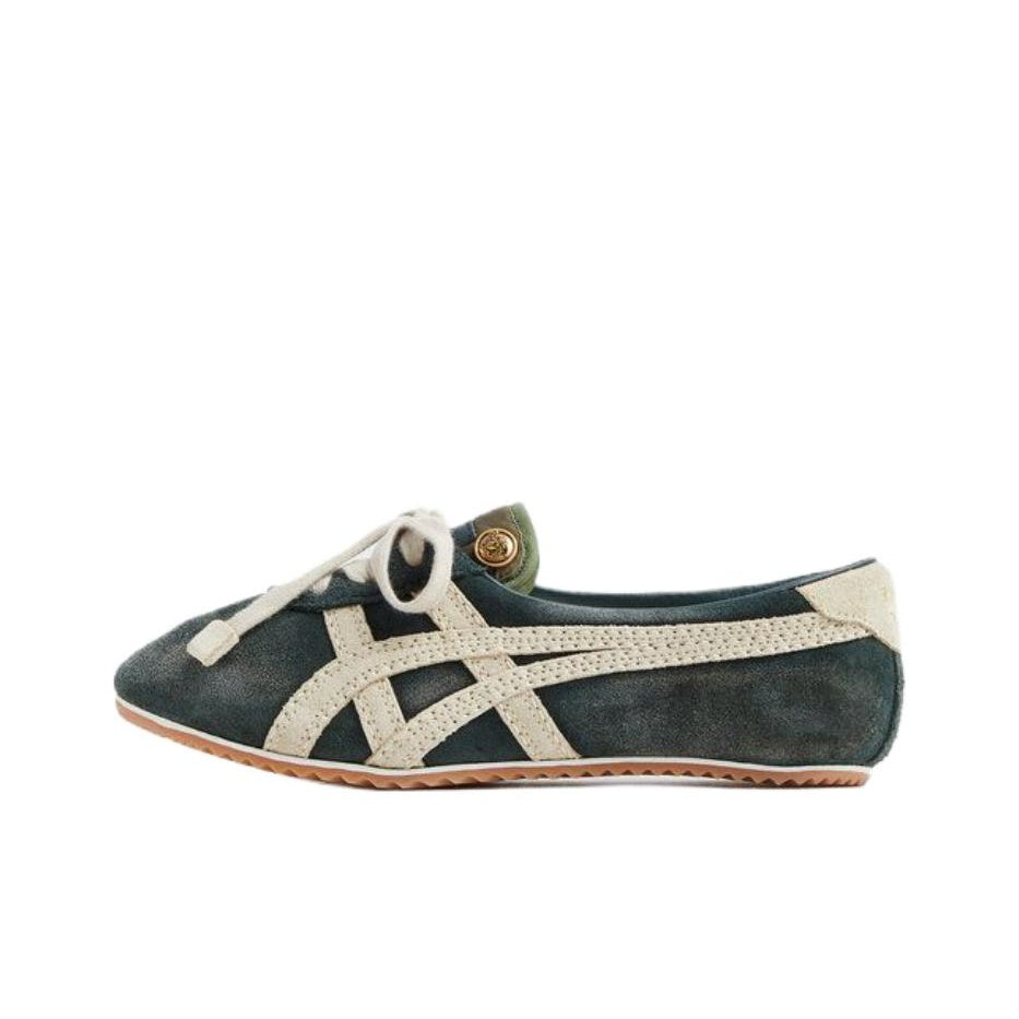 VERSACE × Onitsuka Tiger Tai-Chi Sakura – Leather & Nubuck Sneaker | Green | Women’s | 1025116-1A17741