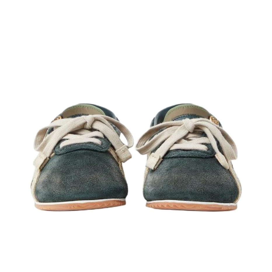VERSACE × Onitsuka Tiger Tai-Chi Sakura – Leather & Nubuck Sneaker | Green | Women’s | 1025116-1A17741