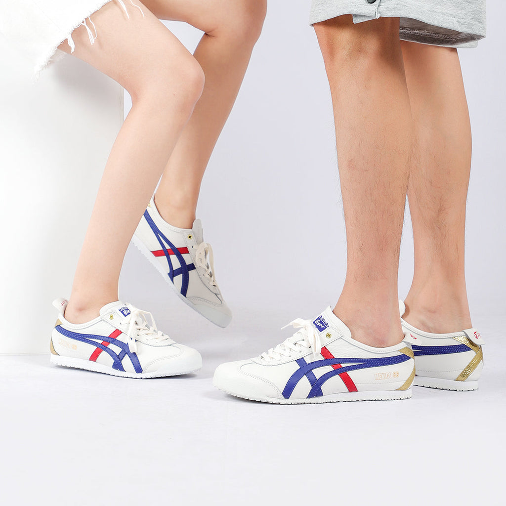 Onitsuka Tiger Mexico 66 – Leather Lifestyle Sneaker | White / Blue | D507L-0152
