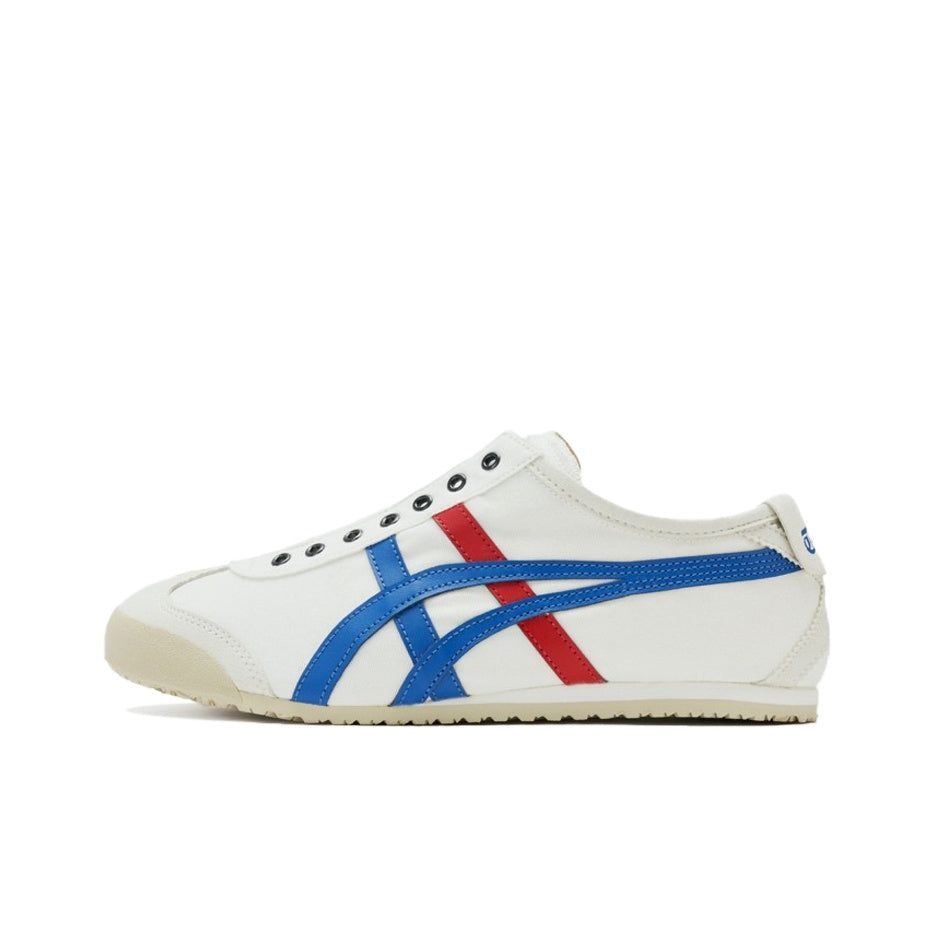 Onitsuka Tiger Mexico 66 Slip-On – Lifestyle Sneaker | White / Blue / Red | D3K0N-0143
