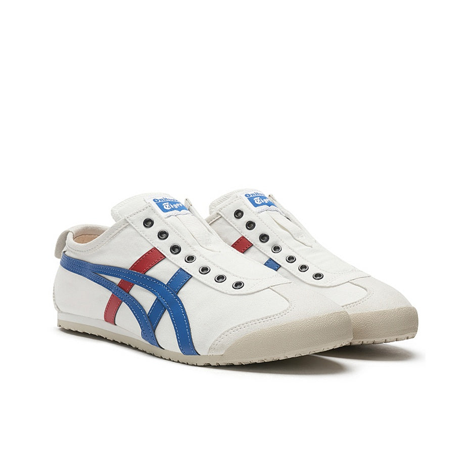 Onitsuka Tiger Mexico 66 Slip-On – Lifestyle Sneaker | White / Blue / Red | D3K0N-0143