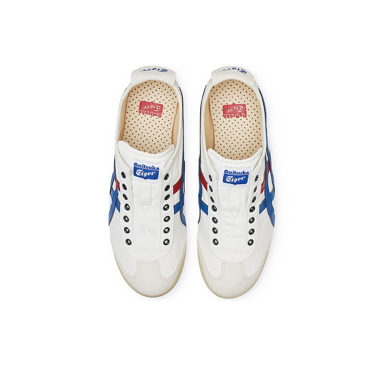 Onitsuka Tiger Mexico 66 Slip-On – Lifestyle Sneaker | White / Blue / Red | D3K0N-0143