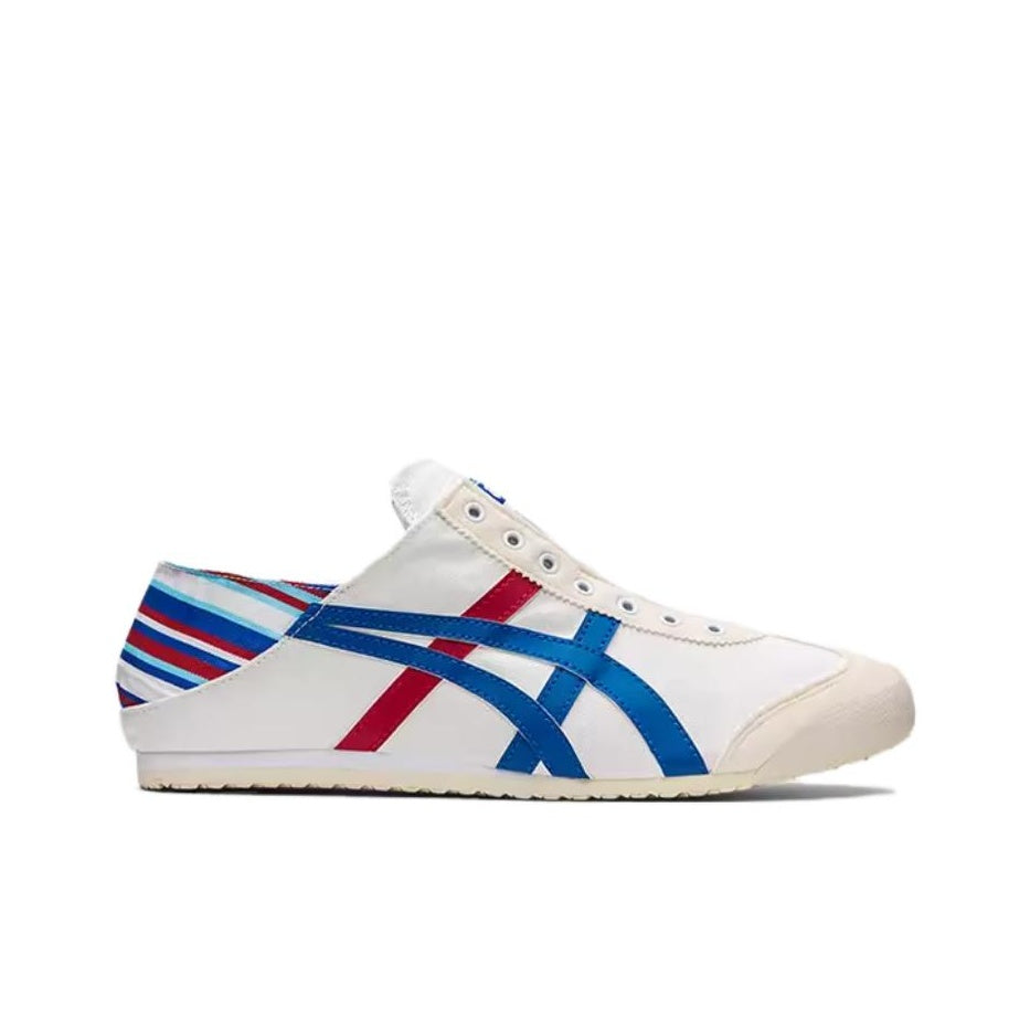 Onitsuka Tiger Mexico 66 PARATY – Slip-On Lifestyle Sneaker | White / Blue / Red | 1183C316-100