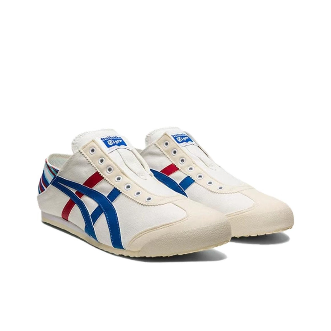 Onitsuka Tiger Mexico 66 PARATY – Slip-On Lifestyle Sneaker | White / Blue / Red | 1183C316-100