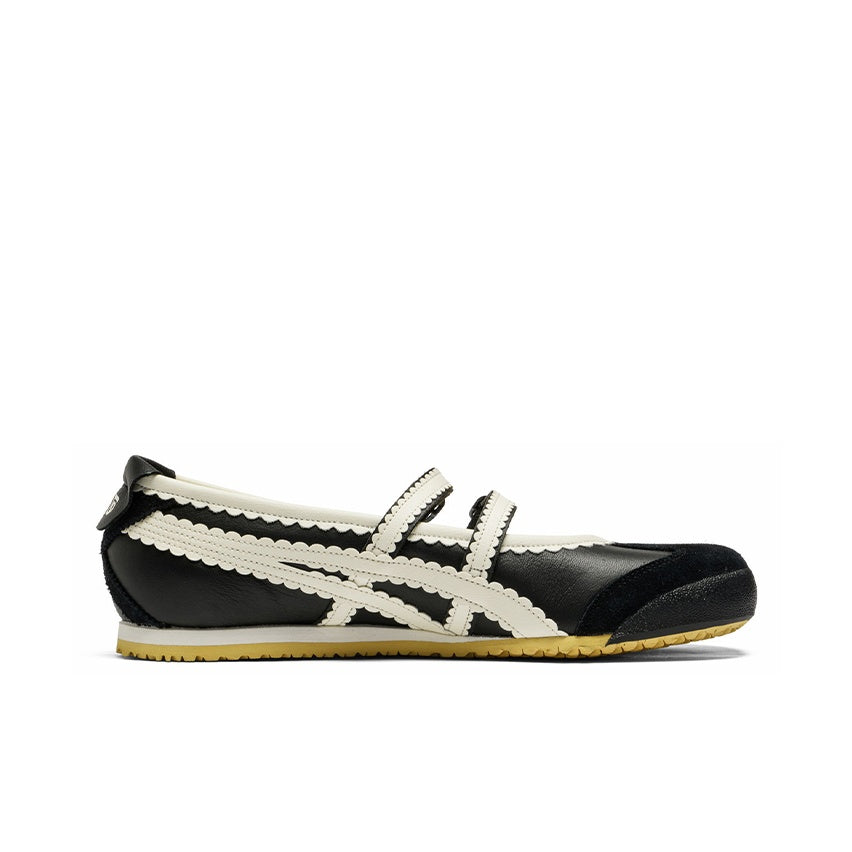 Onitsuka Tiger Mexico 66 TGRS – Mary Jane Ballet Sneaker | Black / White | Women’s | 1182A678-001
