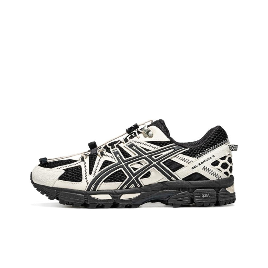 ASICS Gel-Kahana 8 FL Outdoor Casual Trail & City Running Shoe – Black/White (Unisex)