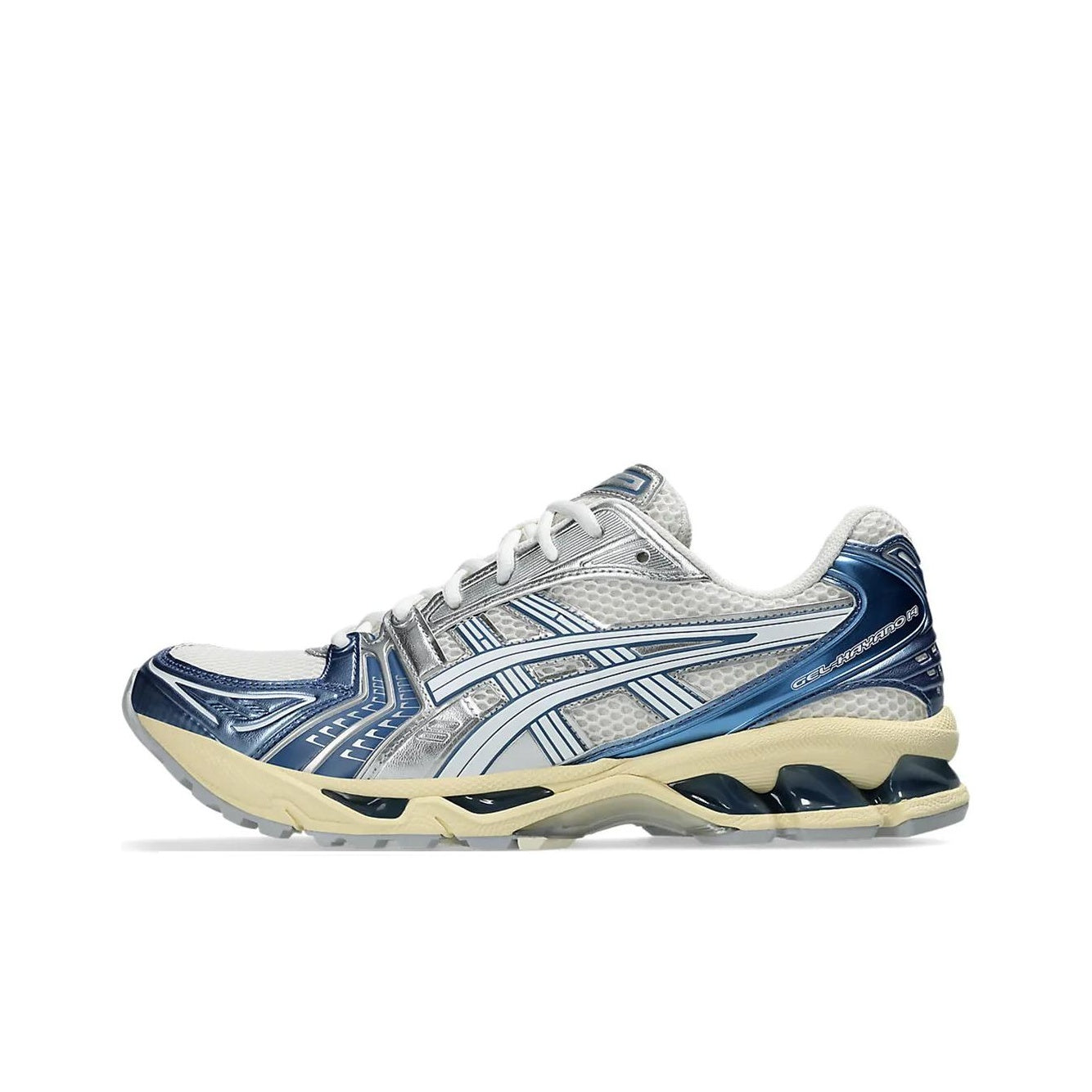 ASICS Gel-Kayano 14 Unisex Low-Top Casual Running Sneaker – Blue/Silver