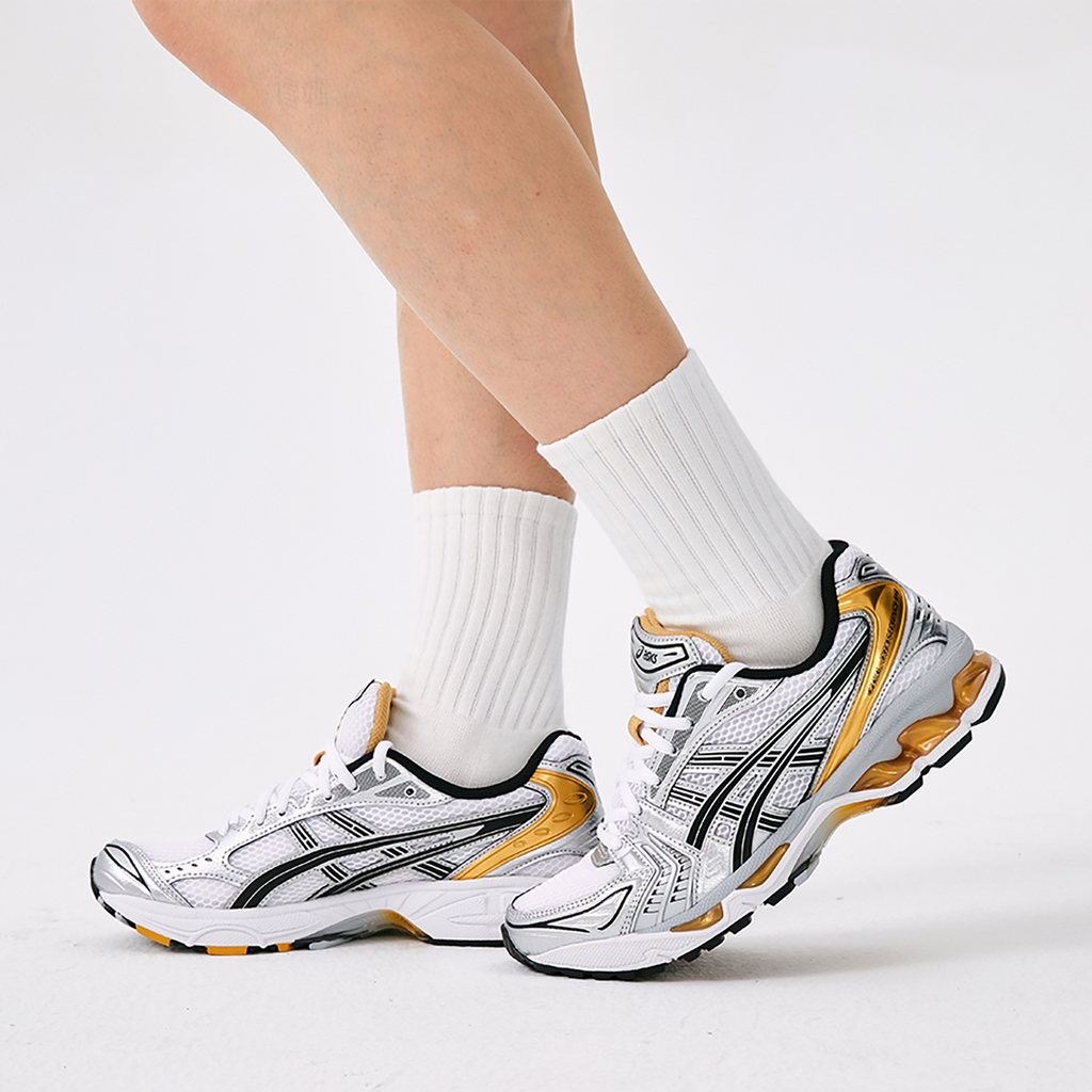 ASICS Gel-Kayano 14 Gold Silver Black Unisex Retro Lifestyle Sneaker