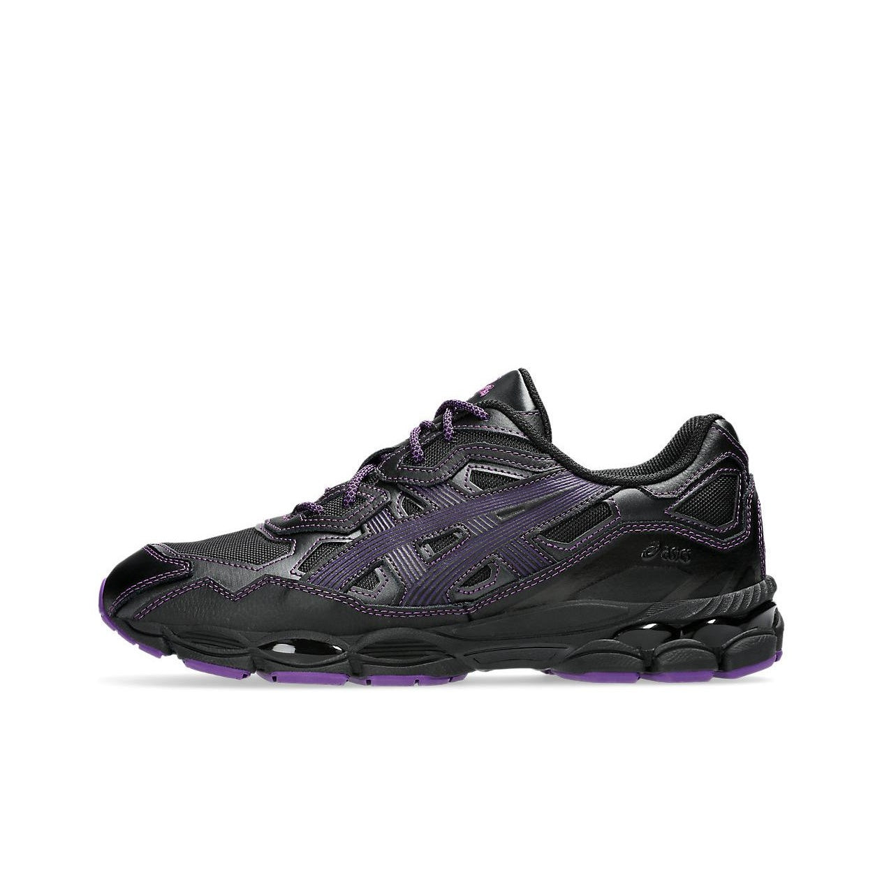 Needles x ASICS GEL-NYC Black Purple Unisex Low-Top Leather Lifestyle Sneaker