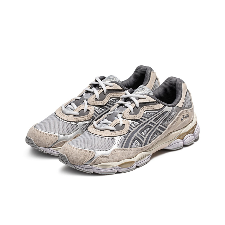ASICS GEL-NYC Grey Yellow Unisex Low-Top Mesh Leather Lifestyle Sneaker