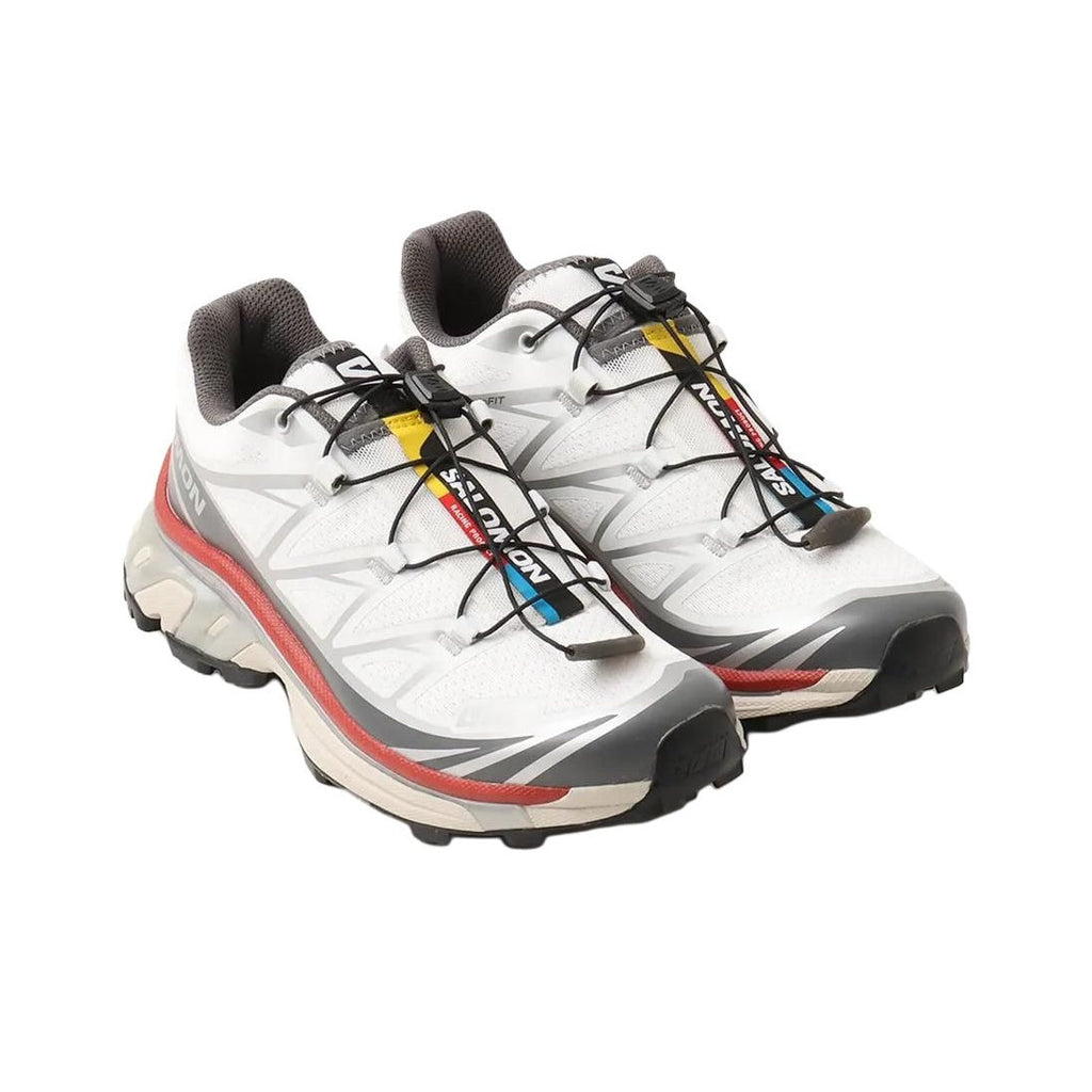 Salomon XT-6 Running Sneaker – Unisex | White/Grey/Red