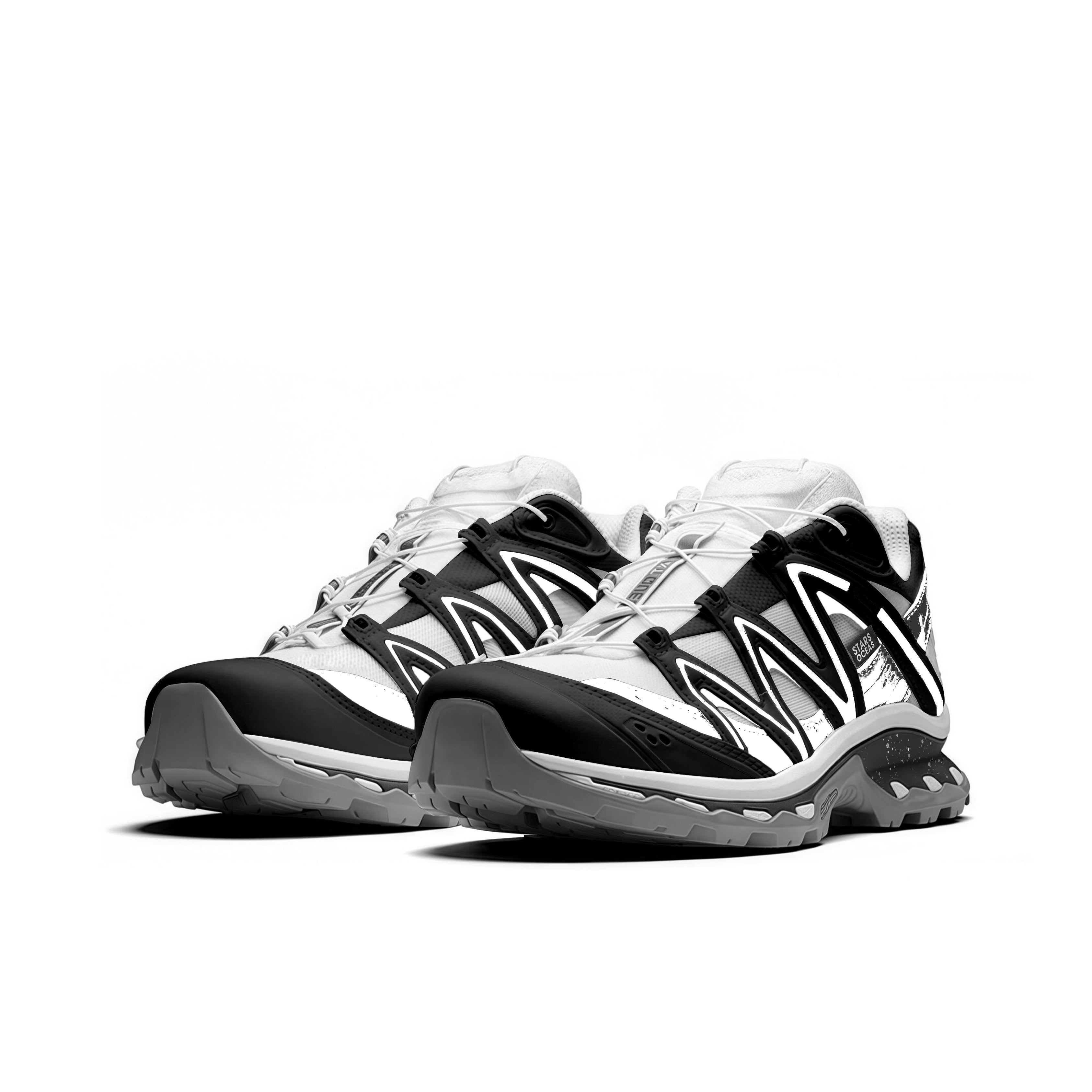Salomon XT-Quest Low-Top Running Shoe – Unisex | Black / White / Grey