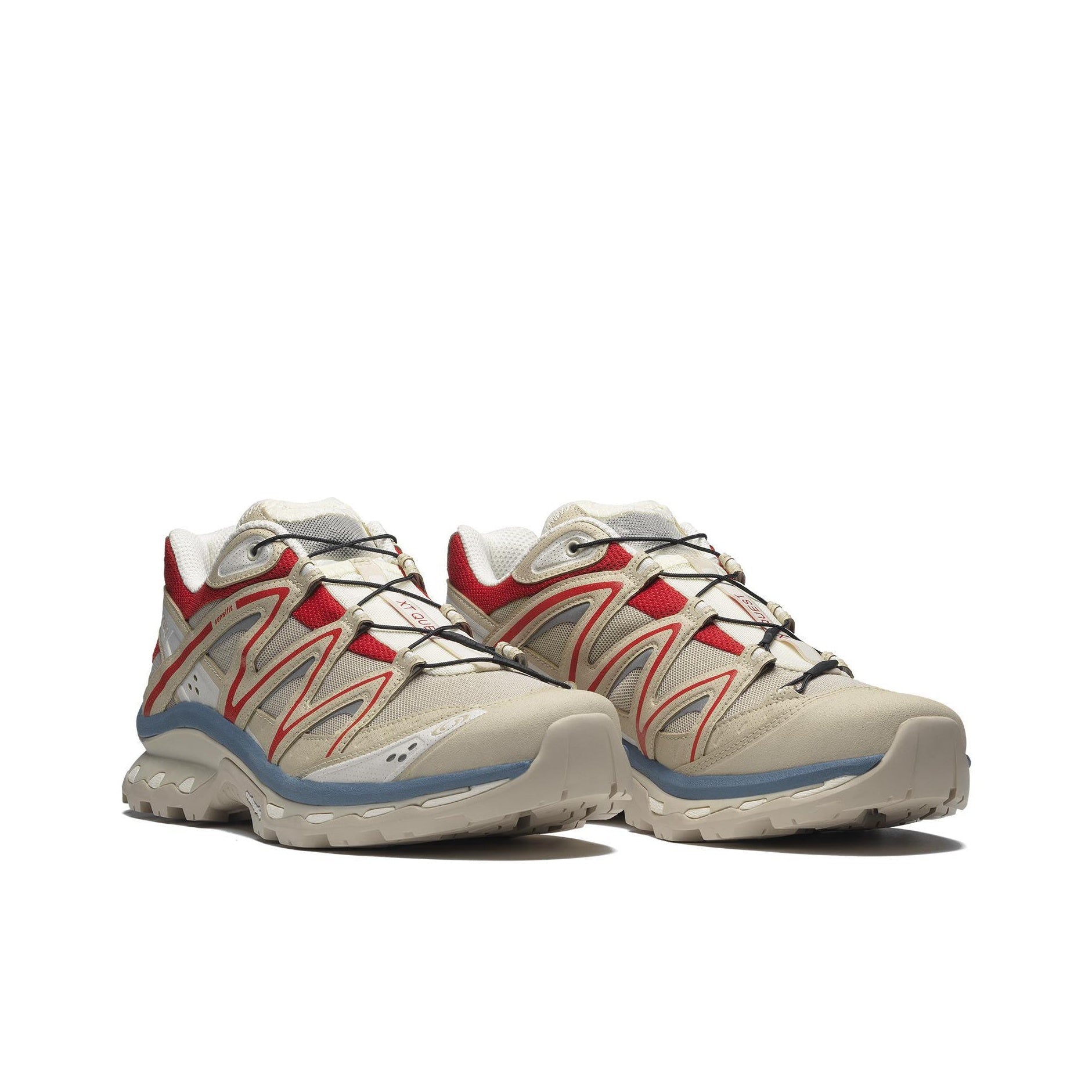 Salomon XT-Quest Textile Lace-Up Low-Top Outdoor Shoe – Unisex | Cream / Brown