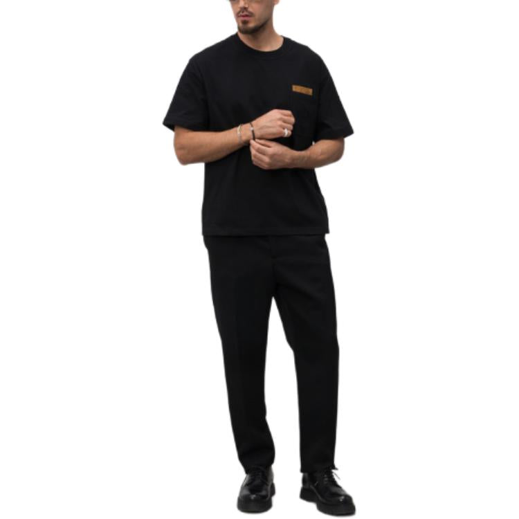 Bottega Veneta Men's Drop-Shoulder Crewneck T-Shirt – Black