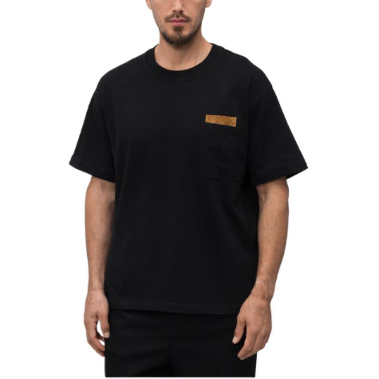 Bottega Veneta Men's Drop-Shoulder Crewneck T-Shirt – Black