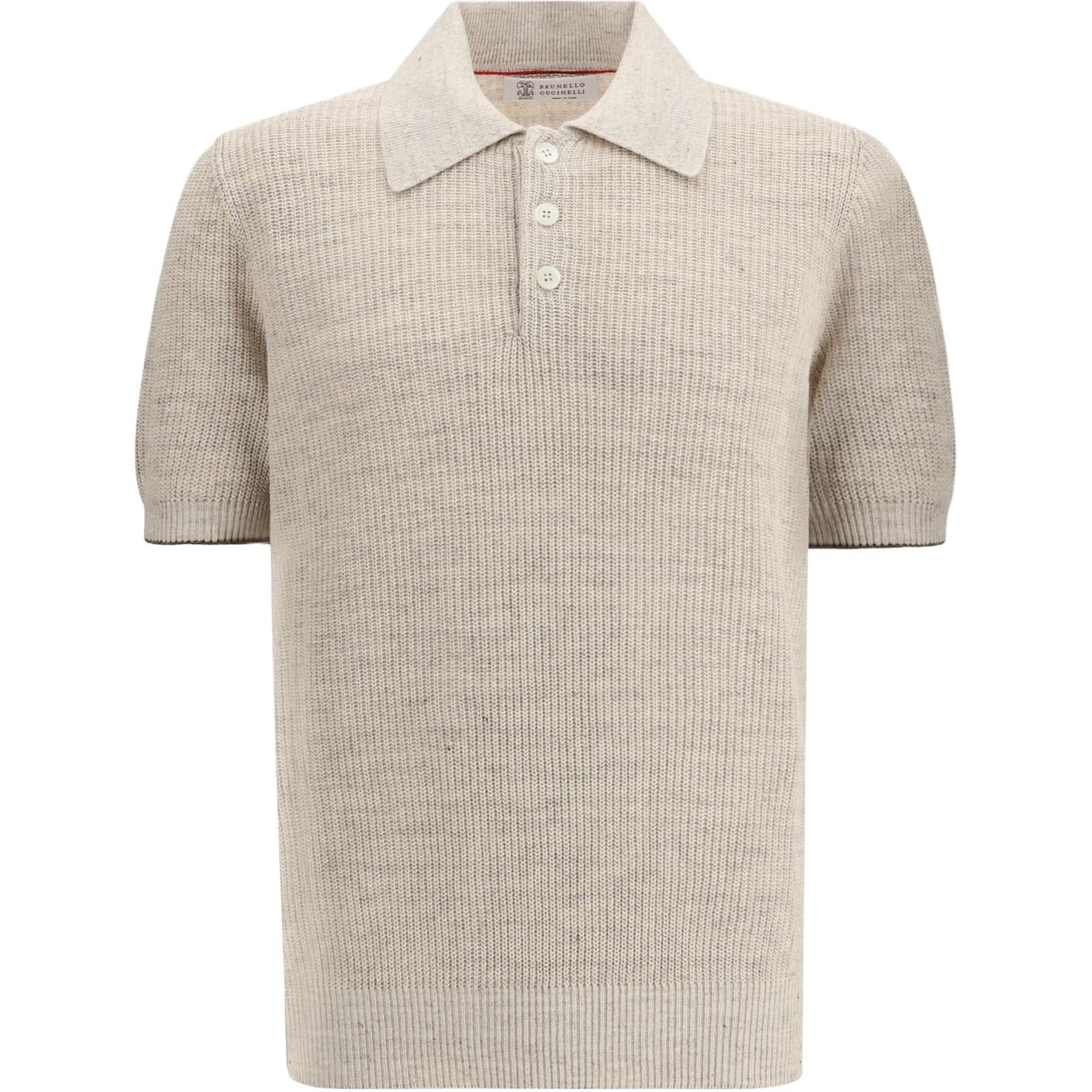Brunello Cucinelli FW25 Ribbed Knit Collar Cotton Polo Shirt – Men's